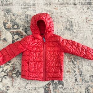 Primary Lightweight Puffer Jacket 3T Cherry Red Like New
